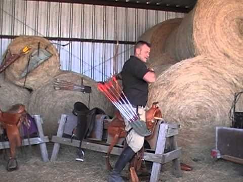 A Company Mounted Archery - Different seat positions for mounted archery