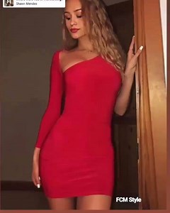 One Shoulder Long Sleeve Bodycon Dress for FCM Style #newcollection | Fashion Couture Magazine | Facebook