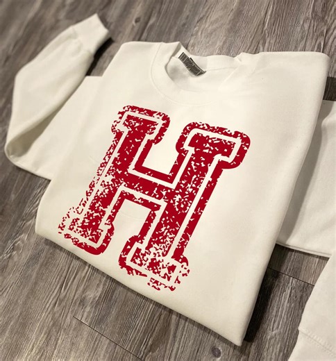 Custom Varsity Letter Sweatshirt,distressed Name Personalized Crewneck,team First Letter,birthday Gift,vintage Name Sweater,ana2196 - Etsy