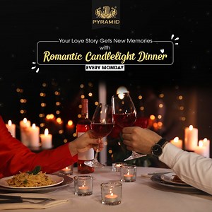 Romantic candlelight🕯️dinner at Pyramid Cafe Lounge & Bar. Join us for an enchanting evening! . . . . . #pyramidcafe #pyramidcafeloungebar🍺🍾 #dinner #candlelightdinner #candlelighting #candlelight#boyfriend #girlfriend #bfgf #husband #wife #couples #couplecontent #couplegoals #couplegoals❤ #couplelove #coupledinner | Pyramid Elante Chandigarh