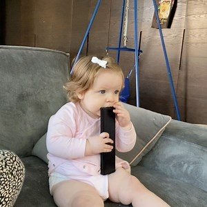 Getting very frustrated by the remote control, it’s not doing what she wants 🤣 | Fifi Box