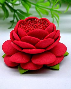 5.9K views · 239 reactions | Most beautiful red flower making very easy tutorial at home - Home decoating ideas with eva foam sheet paper flower #flowers #diy #decor | Craftsome | Facebook