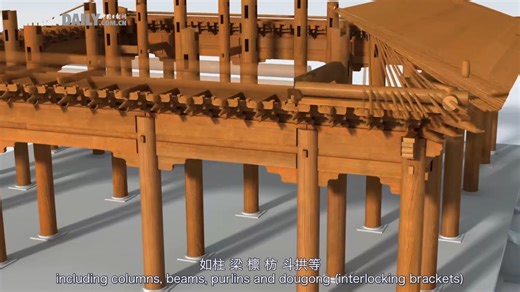 #LivingHeritage: Chinese traditional architectural craftsmanship for timber-framed structures Tight as a thread, seamless as a seal, and coupled like yin and yang. For centuries, sunmao structures have been providing sturdy and durable supports for Chinese wooden architecture. Large components of traditional Chinese wooden architecture, including columns, beams, purlins and dougong (interlocking brackets), are often pieced together using sunmao structures. For the craftsmen who have preserved an