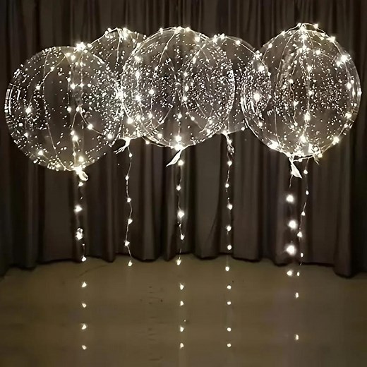 LED Warm White Lights, LED Bobo Balloon Kit, Party Decorations (5pcs) - Etsy