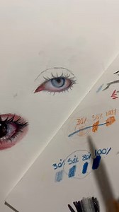 💙🩵💙🩵💙 #draw #BillieEilish #eye #colortheory | Monymonsants