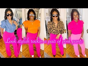 How to style pink pants| 7 outfit ideas