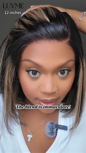 1.3K views · 330 reactions | Beautiful Highlights for ya! And it's glueless!! Check it out! Glueless install makes your day easy!! Vid/Pic by our lovely hair doll @naturallytanishia Hair: Luvme Hair Super Natural Side Part Natural Black / Blonde Highlight Glueless Lace Bob Wig 100% Human Hair | Fits All Face Shapes | Luvme Hair | Facebook
