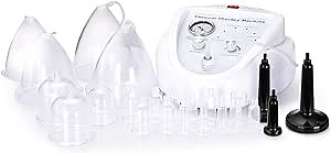 Vacuum Therapy Machine Cupping Massager - Vacuum Scraping Massage Machine Manual Massager with 24 Cups and 3 Probes for Body, Back & Face Care
