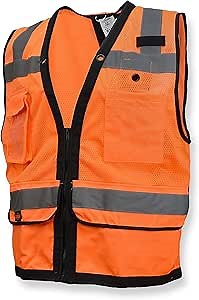 SV59ZT Heavy Duty Surveyor Tether Vest with Zipper