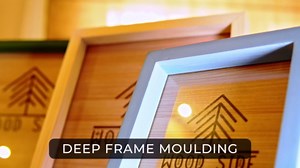 Wooden Poster Picture Frame 20x30-100% Natural Eco Unfinished Solid Pine Wood with Deep Borders Wall Mounting Photo Frame