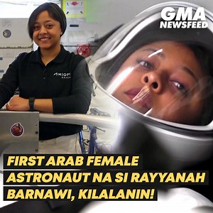 Ipinagmamalaki ng Saudi Arabia ang kanilang kababayang si Rayyanah Barnawi bilang kauna-unahang female Arab astronaut na nakapunta ng outer space. Sakay siya at 3 iba pang astronauts ng SpaceX capsule papunta sa International Space Station. Pagtutuunan ni Barnawi ng pansin ang stem cell at breast cancer research sa space. Panoorin ang video | GMA News
