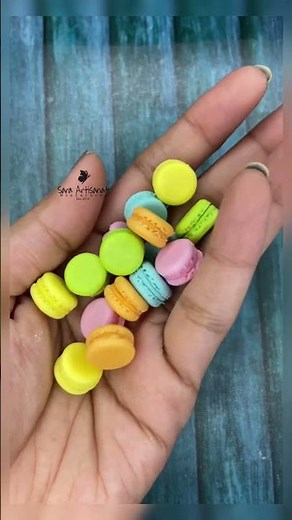 Miniature macaroon box tutorial #polymerclay #craft #diycrafts #miniaturefood #saraartisanat