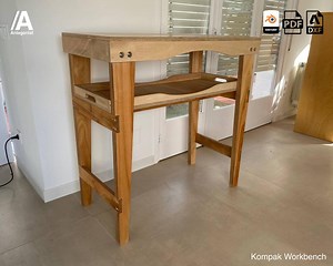 Modern Compact Workbench - Plans, Model and CNC File - Etsy Australia