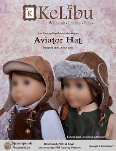 Steampunk Aviator Hat Doll Clothes Sewing Pattern, Fits 18 Inch Dolls, Digital PDF Download - Etsy