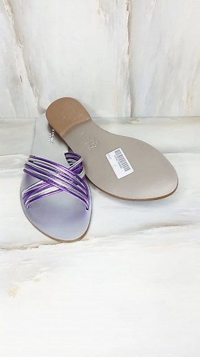 Lalia Purple Italian Leather Women Flat Slippers ₦297,500.00 #slippers #flatslippers #womenslippers #womenshoes | Kubona
