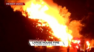 BREAKING: News On 6 reporter Erin Conrad is on the scene of a house fire near 81st and Yale. Viewer video show massive flames in the area. Several people have reported hearing and feeling an explosion in the area around 9:00. We'll have updates on Tulsa's CW and News On 6. http://www.newson6.com/story/33077889/firefighters-battle-flames-at-tulsa-house-fire | KOTV - News On 6