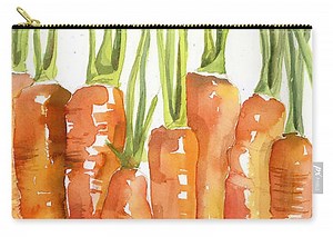 Carrot Bunch Art Zip Pouch by Blenda Studio