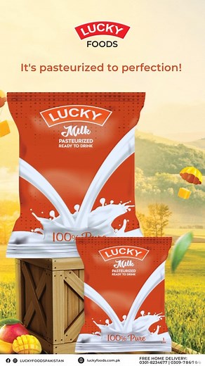 Pouring Perfection: A Dairy Delight 🥛🐄✨ Relish the Creamy Goodness of Our Expertly Pasteurized Milk! #PurelyPasteurized #MilkPerfection #DairyDelights | Lucky Foods