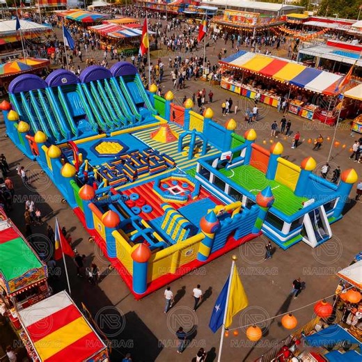 Amusement Park Inflatable Playground Giant Bouncy Castle Bounce House Air Jumping Trampoline Blow up Bouncer Outdoor Big Bounce