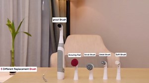 kHelfer Electric Grout Brush with Battery Power, Small Electric Cleaning Brush&5 Replacement Brush, Lightweight Waterproof Brush for Grout, Corner, Tile, Shower, Tub, Kitchen