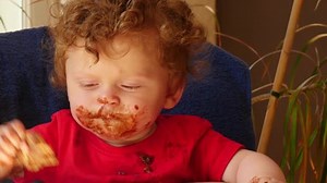 Happy Baby Eating Chocolate Cake Stock Footage Video (100% Royalty-free) 1014390572 | Shutterstock