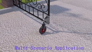 8inch Fence Gate Wheel for Metal Tube Wooden Gate, 600lbs Capacity 360 Degree Rotation Spring Shock Absorbing, Heavy Duty Casters Wheels with Screws and Wrenches