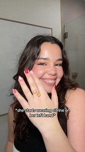 left hand is for receiving, & citrine is the stone of endless abundance, prosperity, and pure positive energy💛💛 citrine ring is 🔗 in bio!! | Cyra Crystals