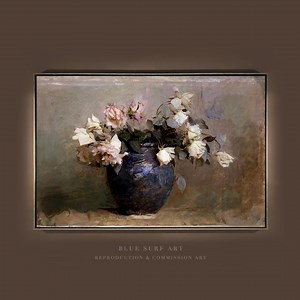 Hand Painted Roses (1890) by Abbott Handerson Thayer – Custom Oil Painting Reproduction on Canvas - Etsy UK