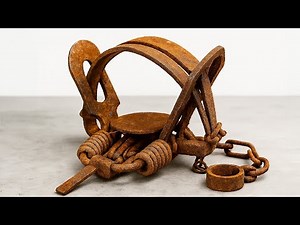 Rusty Vintage Animal Trap Restoration