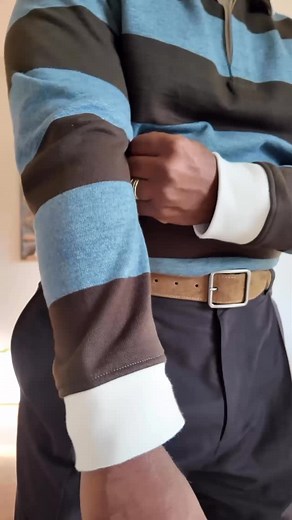 The elevation formula 📐 •Rugby shirt - collegiate foundation •Oversized trousers - modern proportions •G.H. Bass loafers - premium finishing •Suede tan belt - ties the color story Each piece working to transform this basic prep into something refined | LaMont Cheatham