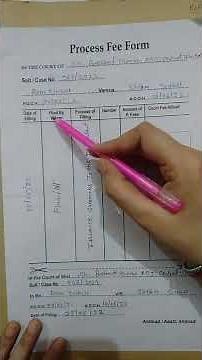PF| process fees form kese fill kre| district court process fees form. court PF