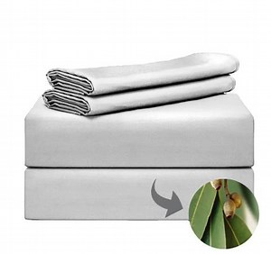 [Hot Item] Luxury Cooling Bamboo Lyocell Fabric Cotton Bulk Bed Sheets Nature Softer Than Silk Bedding Bed Cover Sheet Set