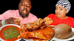 4.1K views · 249 reactions | I SERVED MY HUSBAND RAW TURKEY DRUMSTICK*Revenge Prank* Asmr Amala Fufu and Slimy Ewdu Stew Mukbang #asmr #reel #varil #eat #challenge #facebookreels #short #food #mukbang #prank prank | Onyi Mukbang | Facebook