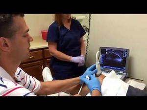 Knee injection with viscosupplement