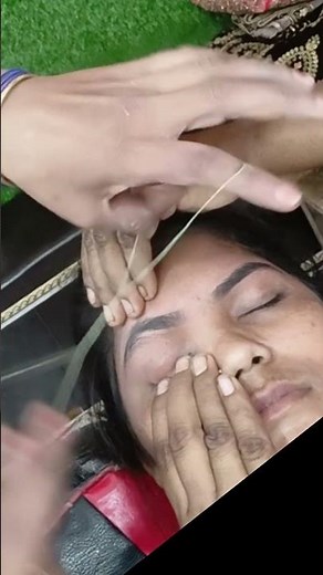 eyebrow threading tutorial#eyebrowthreadingathome #shortsvideo