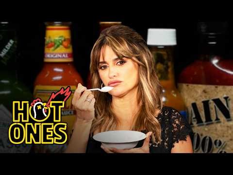 Penélope Cruz Laughs With Abandon While Eating Spicy Wings | Hot Ones