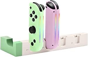 Amazon.com: Upgraded Switch Controllers Replacement for OLED/Lite, Charging Dock Station Charges Up to 4 Joypads, Support Screenshot/Wake-up/Motion Control/Dual Vibration