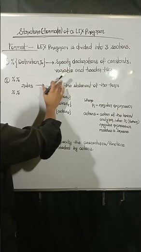 Structure of LEX program | #compilerdesign #shortvideo #cse #shortsfeed #shorts #compiler #cs