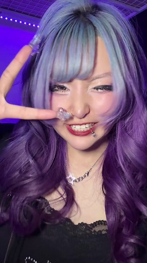 8秒GRWM 紫メイク｜ムラサキで作る簡単パープルルック
