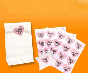 [Hot Item] Thankyou Thank You Label Gift Wrap Thank You Sticker Envelope Seal Sticker Label Printing
