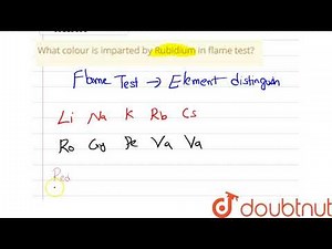 What colour is imparted by Rubidium in flame test?