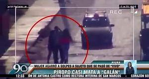 Woman beats man who threw a compliment