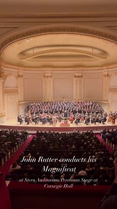 21 reactions | John Rutter conducts his Magnificat with the New England Symphonic Ensemble, soloist Juliet Ariadne Papadopoulos, and choirs! ✨ #choralmusic #choir #carnegiehall #nyc | MidAmerica Productions | Facebook