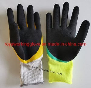 [Hot Item] Latex Foam Coated Gloves Protective Hand Gloves Safety Industrial Work Gloves/Working Gloves