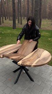 Modern Extendable Walnut Dining Table: Handmade Oval Kitchen Table With Leaves - Etsy