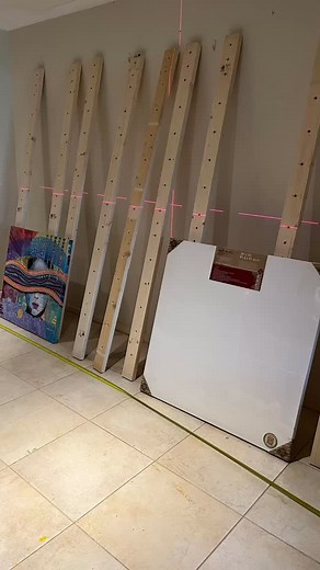 Giving my studio a makeover. Thanks hubby #abstractrealism #adelaideartist #femaleartist #masteryprogram | Janette Goodall Art