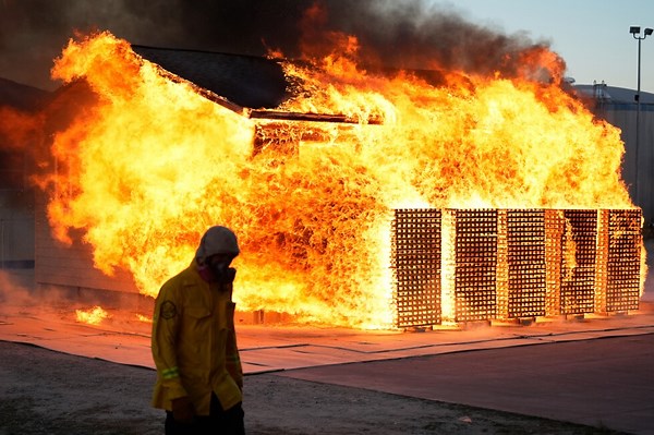 As the planet warms, scientists burn homes to figure out how to best protect them in wildfires