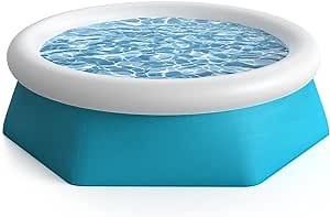 Inflatable Swimming Pool , 96in*26in Sized Inflatable Kiddie Pools, Inflatable Pool Swimming Pool for Adults & Kids, Thicker Wear-Resistant Lounge Pool, Electric Pump Included