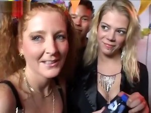 Dutch Step sisters have a gangbang