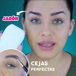 Efecto de ceja PLANCHADA con jabón🧼😳 | Jeamileth Doll